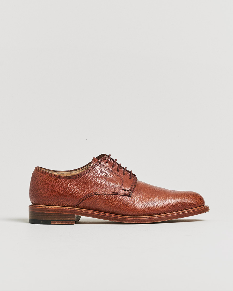 Heren | Pre-owned Goodyear genaaide schoenen | Pre-owned | Paraboot Grained Leather Derby Brown UK7,5 - EU41,5