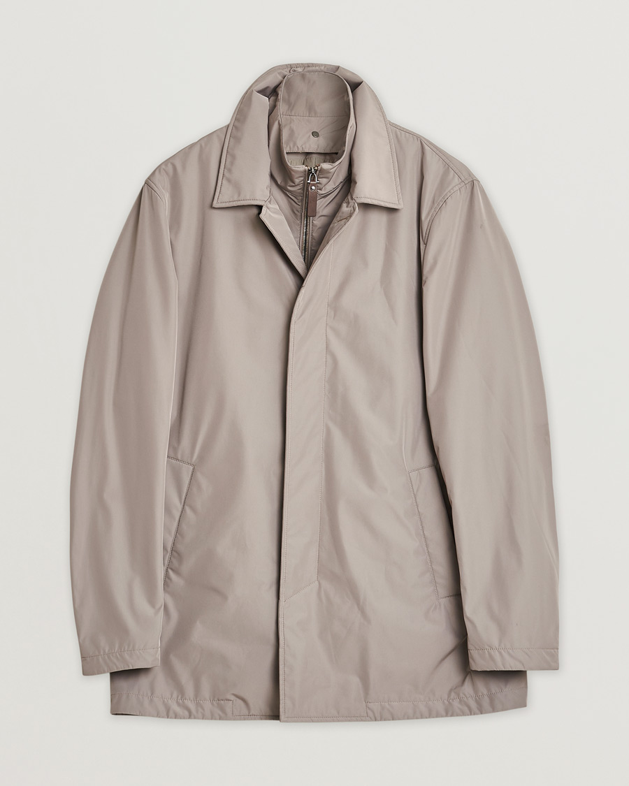 Heren | Pre-owned Jassen | Pre-owned | Canali Rain Protection Car Coat Sand 48