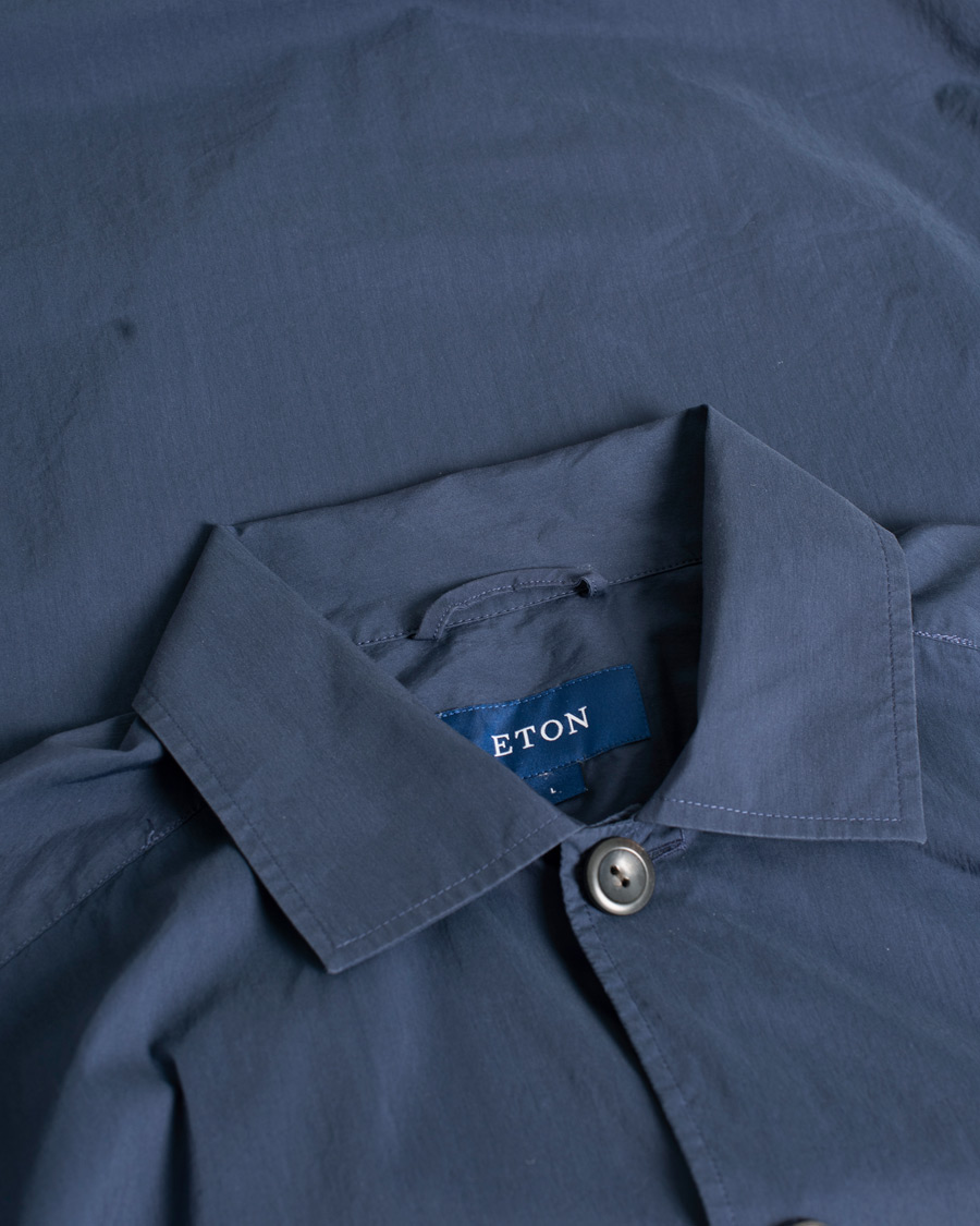 Heren | Overhemden | Pre-owned | Eton Cotton Nylon Overshirt Navy L