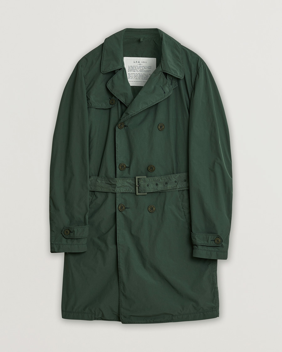 Heren | L.B.M. 1911 Water Repellent Trench Green 52 | Pre-owned | L.B.M. 1911 Water Repellent Trench Green 52
