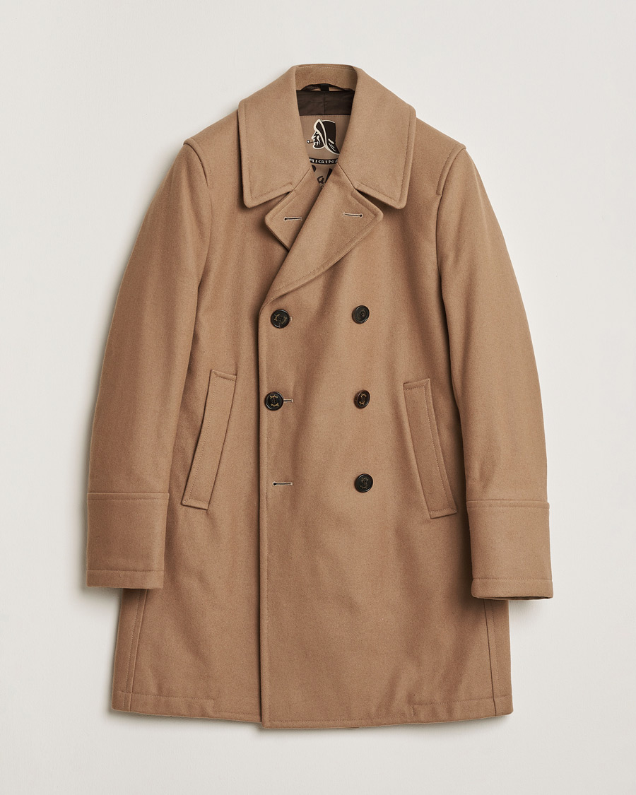 Heren | Pre-owned Jassen | Pre-owned | Sealup Genova Wool Peacoat Camel 50