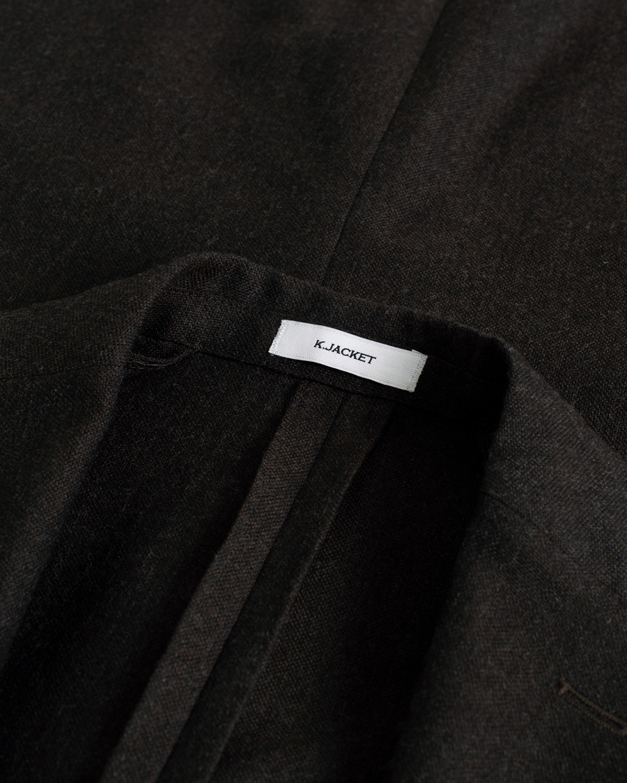 Heren | Boglioli K Jacket Wool Hopsack Blazer Dark Brown | Pre-owned | Boglioli K Jacket Wool Hopsack Blazer Dark Brown
