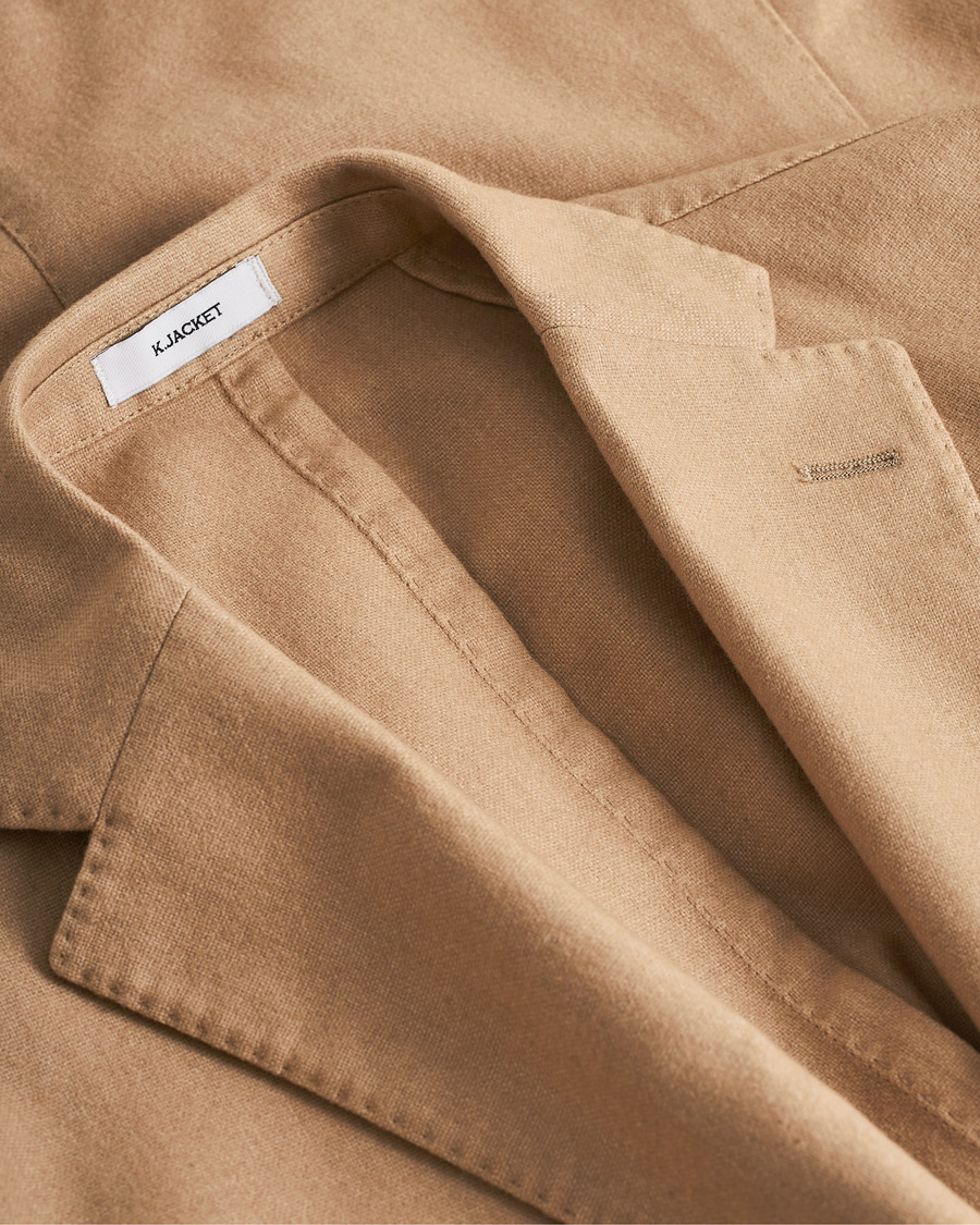 Heren | Blazers | Pre-owned | Boglioli K Jacket Dyed Flannel Blazer Beige