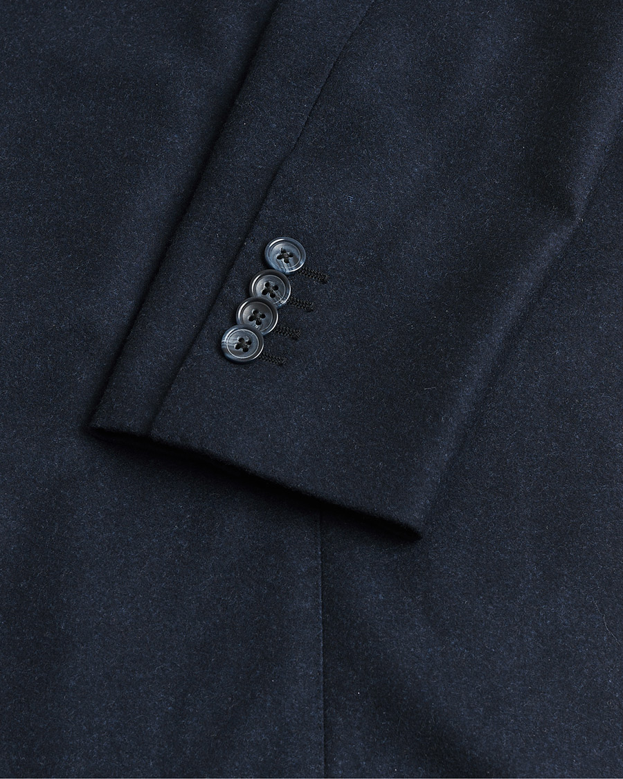 Heren | Pre-owned Blazers | Pre-owned | Rose & Born Flannel Double Breasted Blazer Navy 48