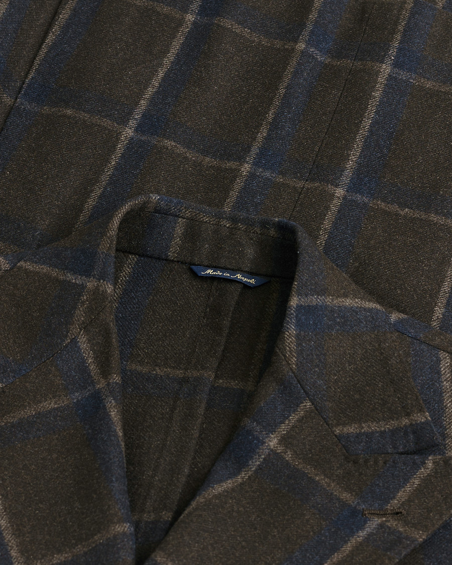 Heren | Pre-owned Blazers | Pre-owned | Gabo Napoli Checked Double Breasted Blazer Brown 48
