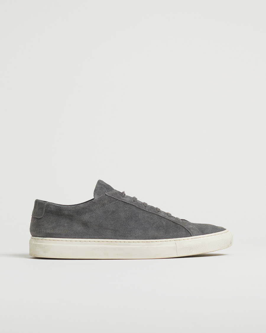 Heren | Common Projects Original Achilles Suede Sneaker Charcoal | Pre-owned | Common Projects Original Achilles Suede Sneaker Charcoal