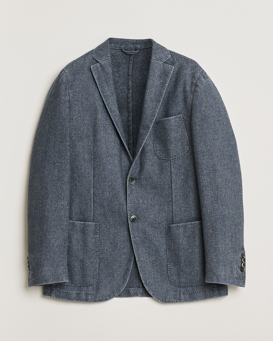 Heren | Pre-owned Blazers | Pre-owned | L.B.M. 1911 Wool Blazer Washed Blue 52