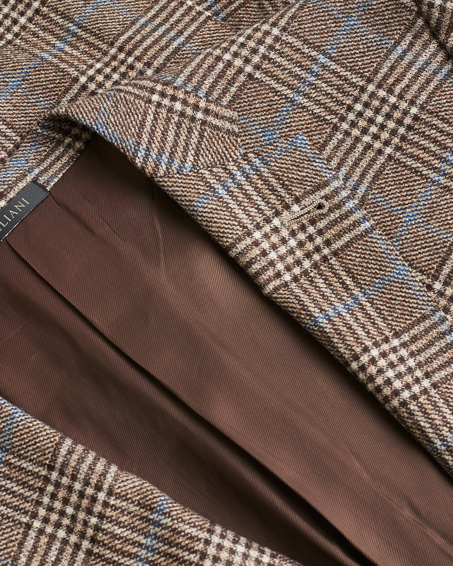 Heren | Pre-owned Blazers | Pre-owned | Corneliani Check Wool Blazer Brown 52