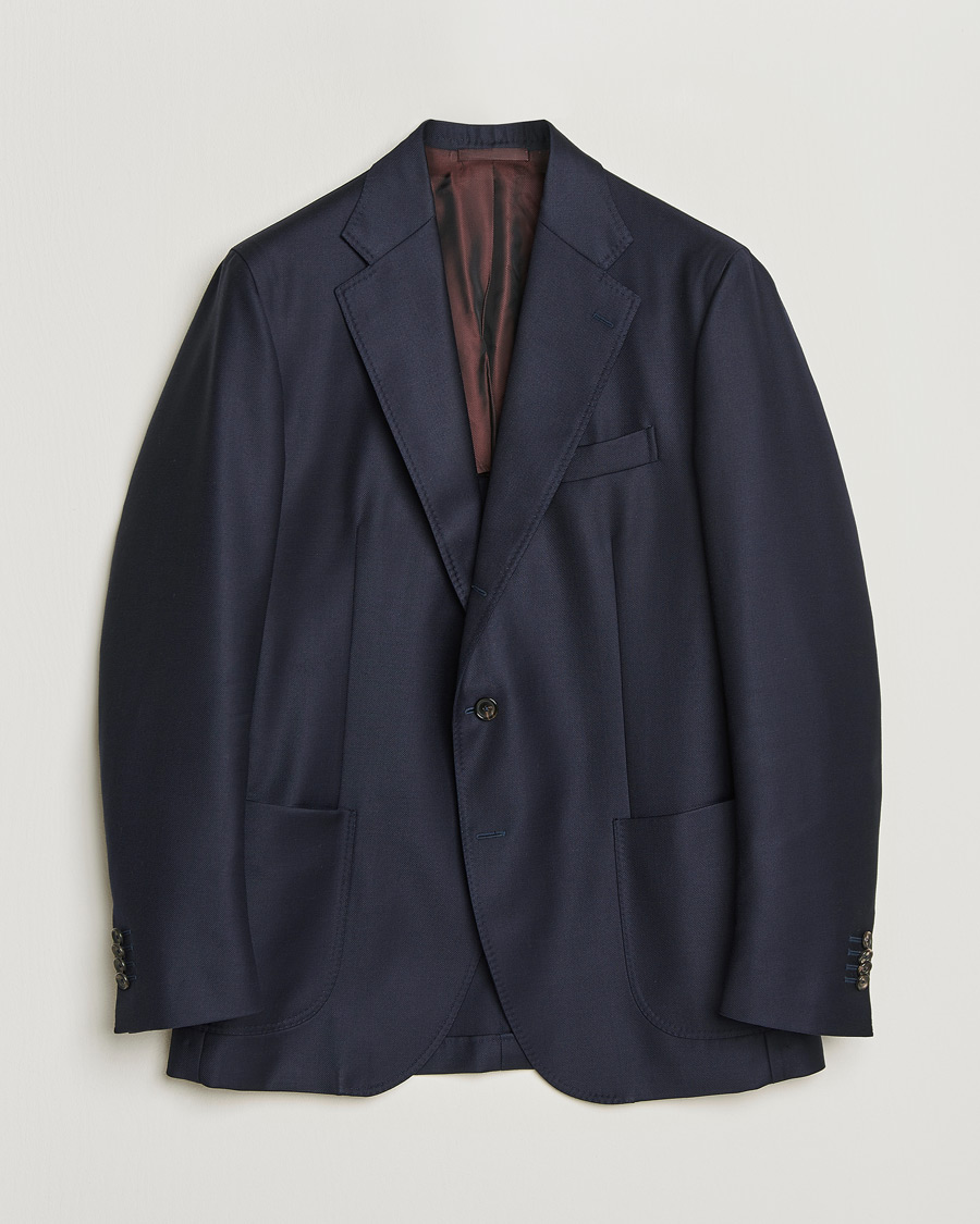Heren | Pre-owned Blazers | Pre-owned | De Petrillo Mohair Blend Blazer Navy 52