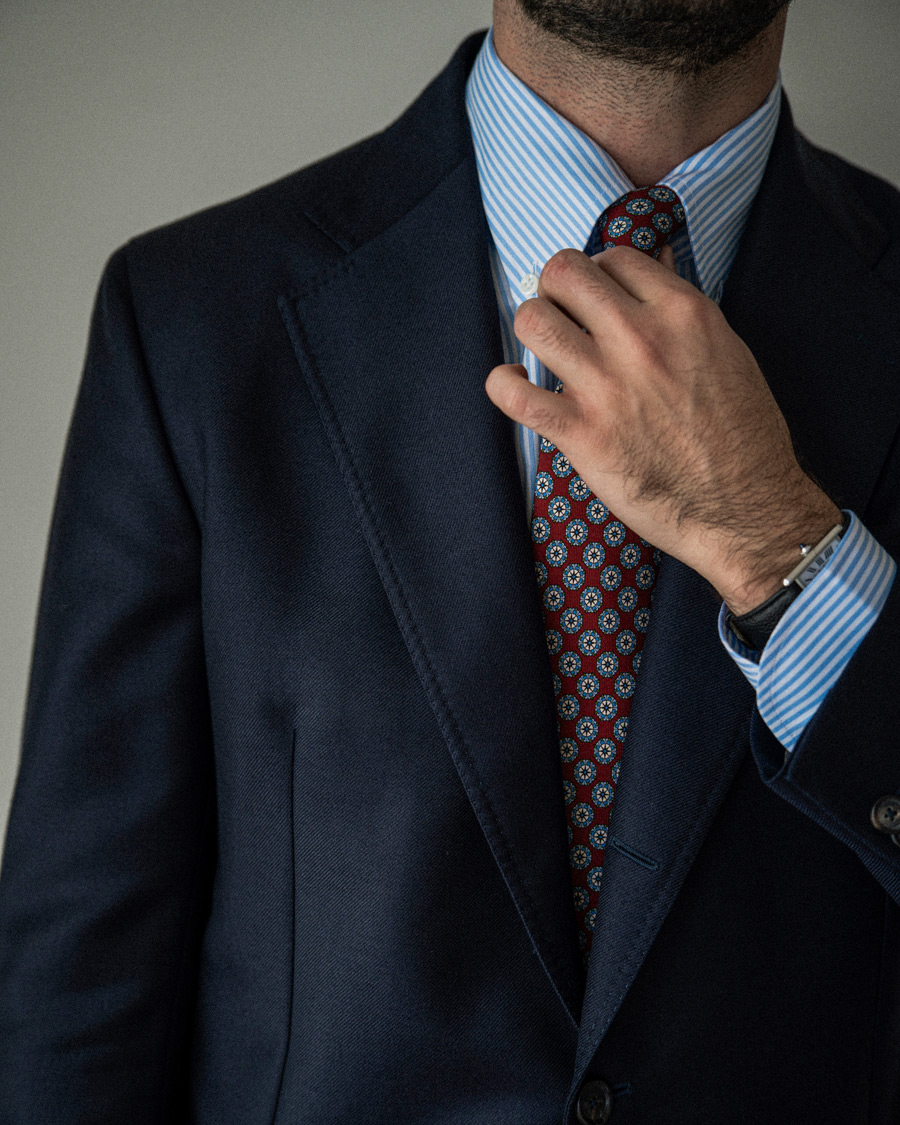 Heren | Pre-owned Blazers | Pre-owned | De Petrillo Mohair Blend Blazer Navy 52