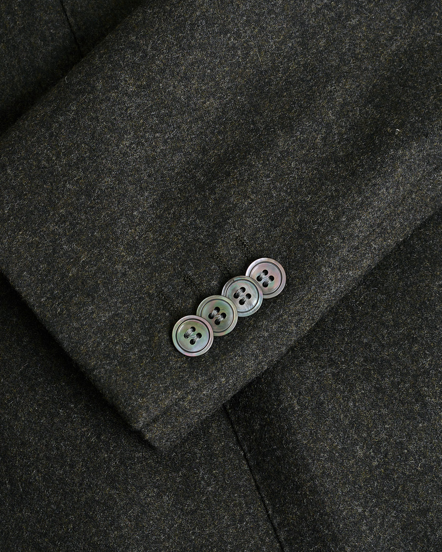 Heren | Pre-owned Blazers | Pre-owned | Oscar Jacobson Edgar Wool Flannel Blazer Brown 44