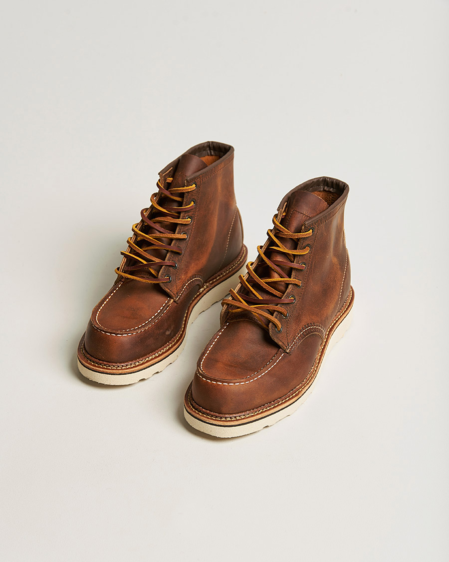 Heren | Pre-owned Schoenen | Pre-owned | Red Wing Shoes Moc Toe Boot Copper Rough/Though Leather US8 - EU41