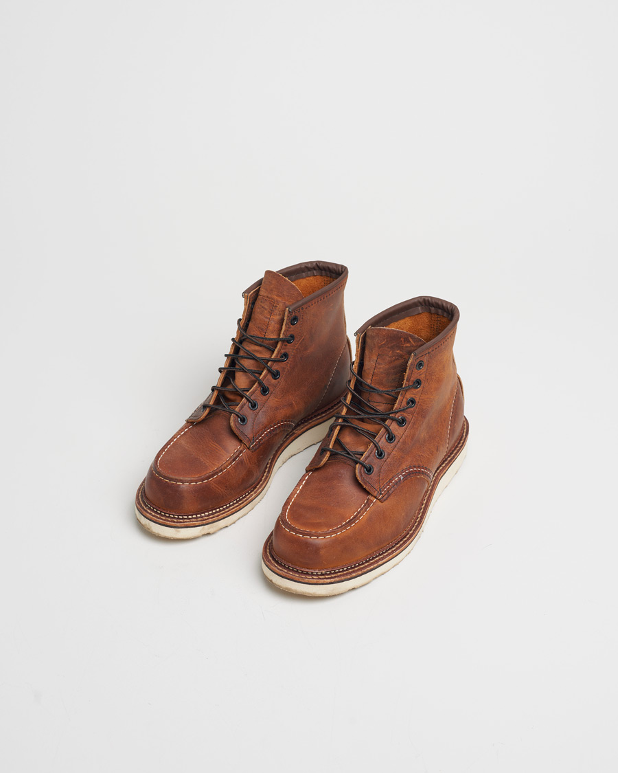 Heren | Red Wing Shoes Moc Toe Boot Copper Rough/Tough Leather | Pre-owned | Red Wing Shoes Moc Toe Boot Copper Rough/Tough Leather