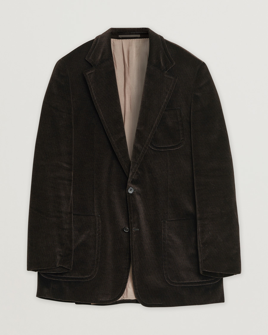 Heren | Pre-owned Blazers | Pre-owned | BOSS Velvet Blazer Brown 50