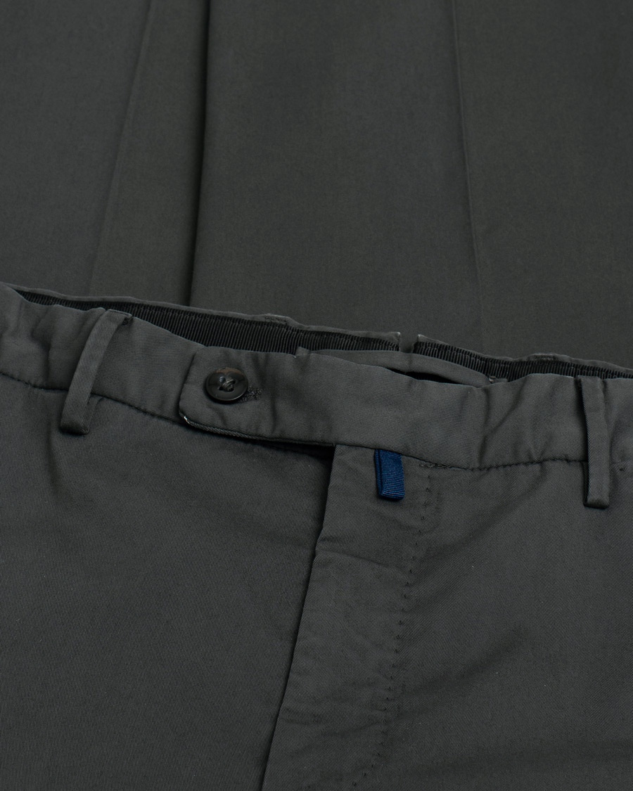 Heren | Incotex Regular Fit Comfort Chinos Charcoal | Pre-owned | Incotex Regular Fit Comfort Chinos Charcoal