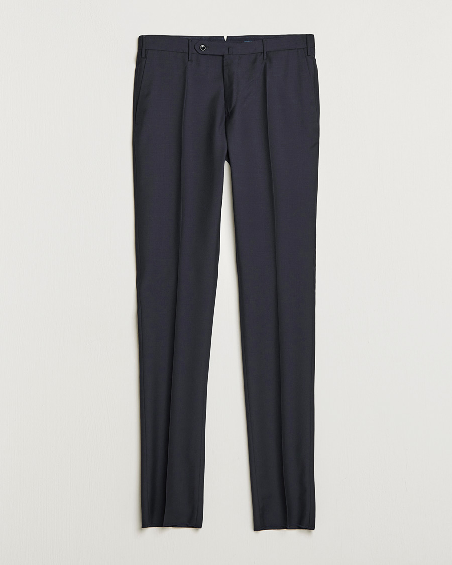 Heren | Pre-owned Broeken | Pre-owned | Incotex Slim Fit Tropical Wool Trousers Navy 48
