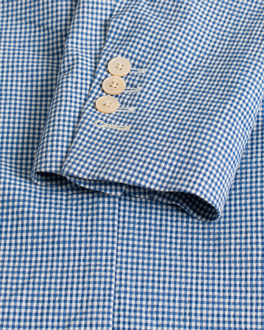 Heren | Gant Rugger The Hopsack Seersucker Checked Blazer Blue 50 | Pre-owned | Gant Rugger The Hopsack Seersucker Checked Blazer Blue 50