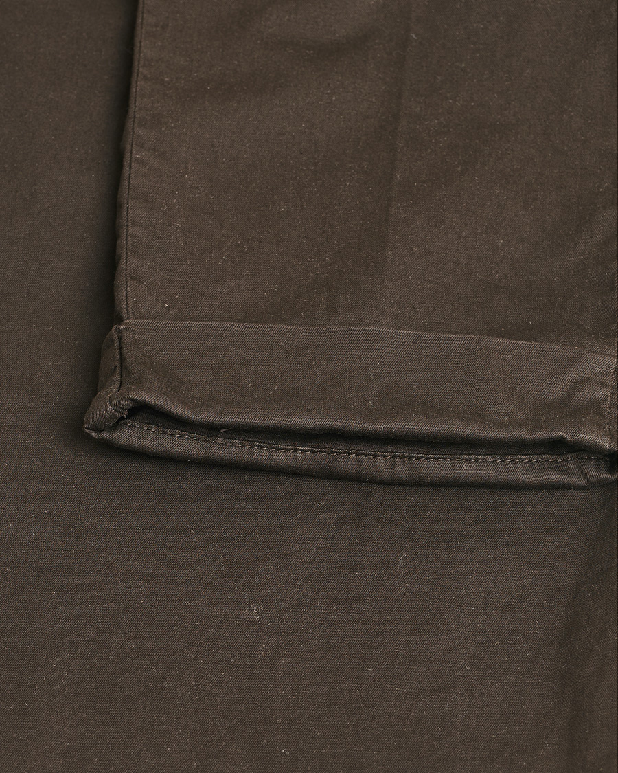 Heren | Pre-owned Broeken | Pre-owned | PT01 Slim Fit Pleated Linen Blend Trousers Chocolate
