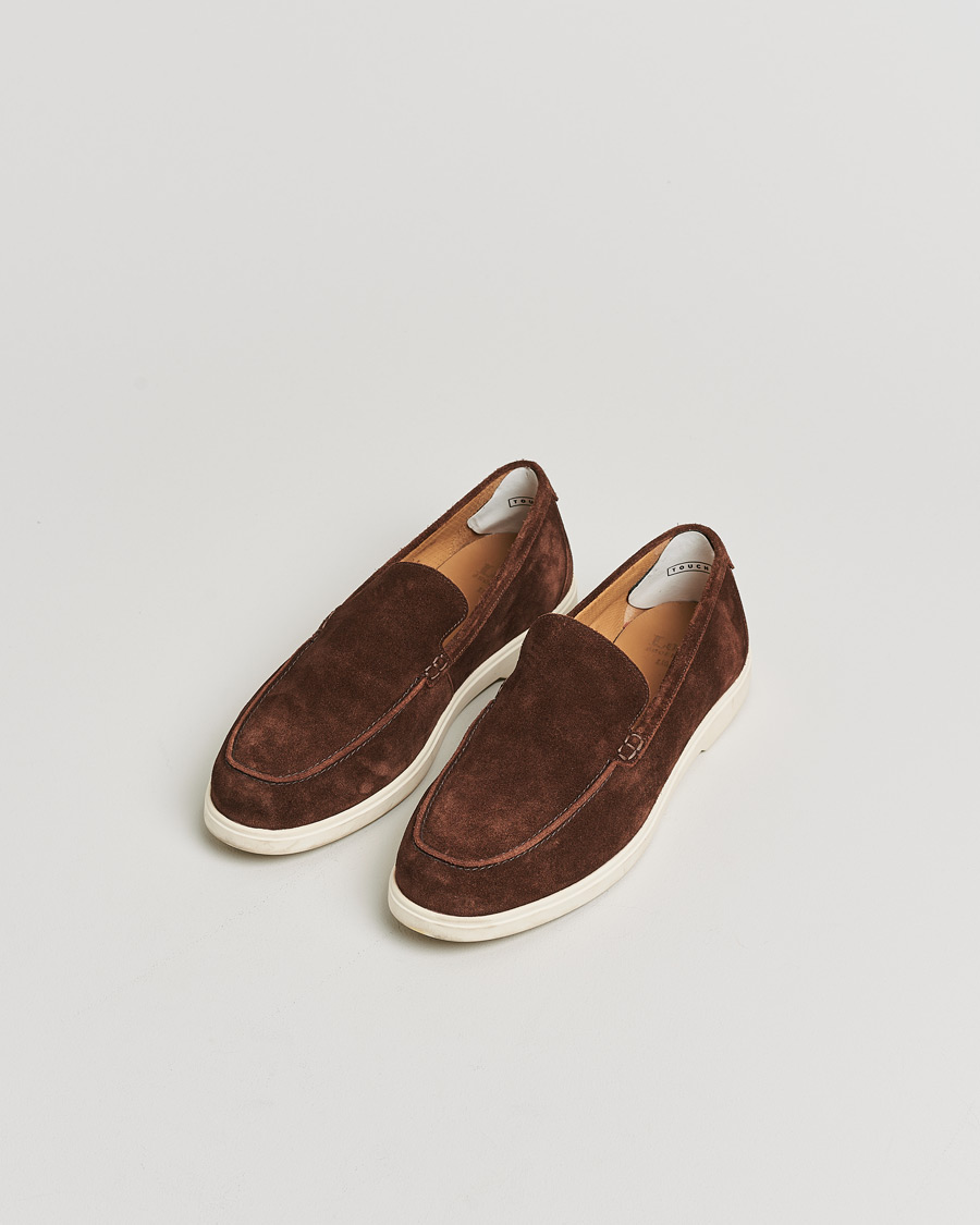 Heren | Loake 1880 Tuscany Suede Loafer Chocolate | Pre-owned | Loake 1880 Tuscany Suede Loafer Chocolate