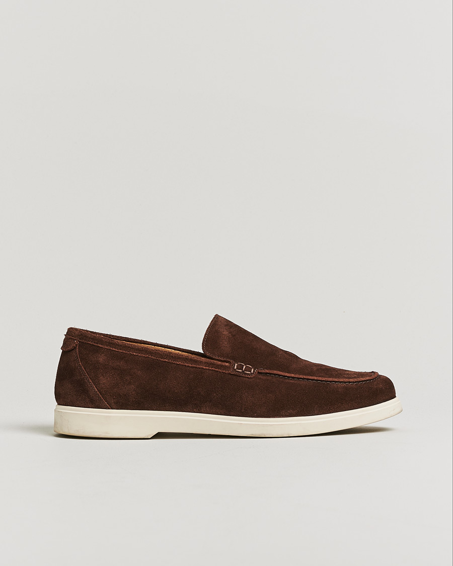 Heren | Loake 1880 Tuscany Suede Loafer Chocolate | Pre-owned | Loake 1880 Tuscany Suede Loafer Chocolate