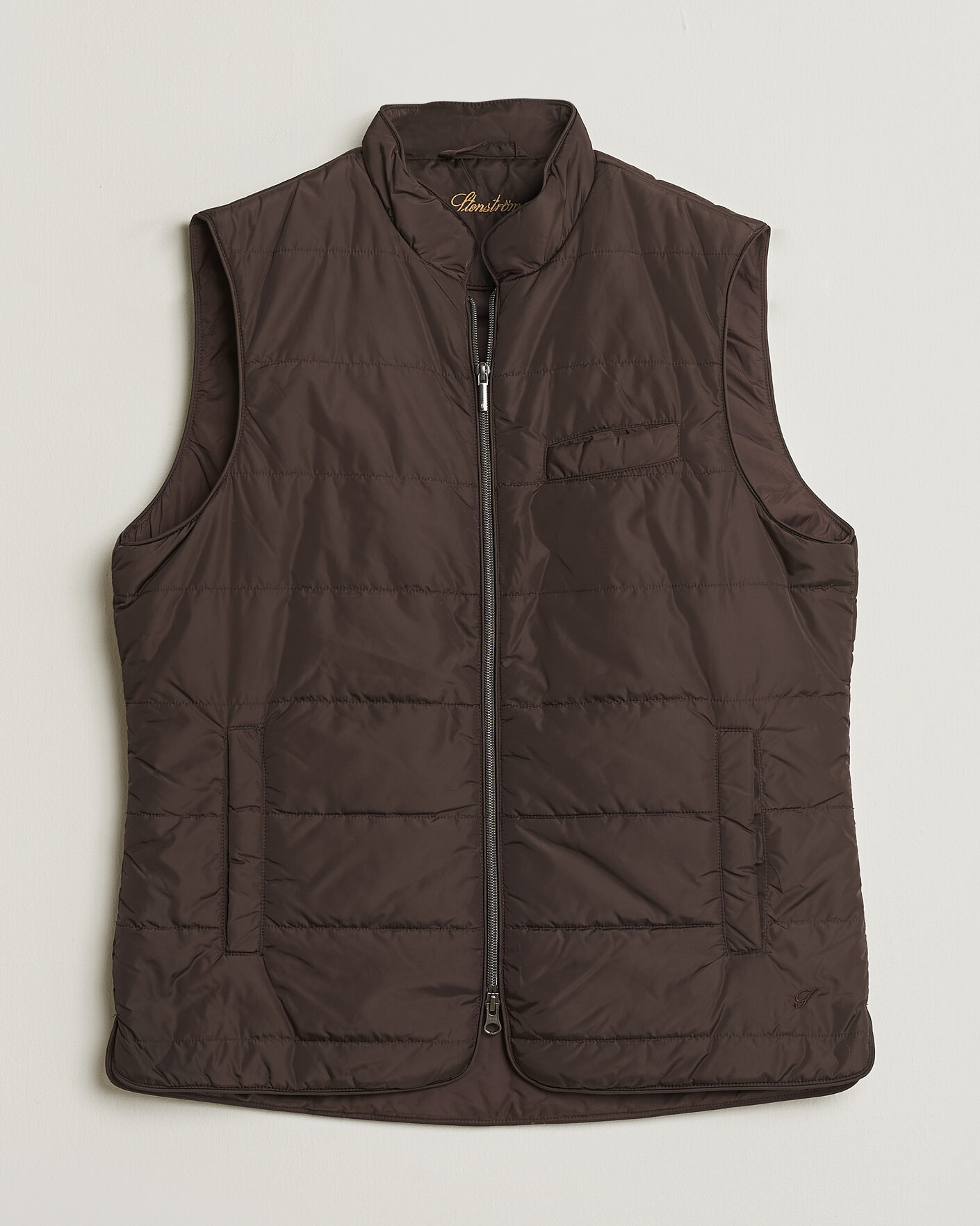 Heren | Pre-owned Jassen | Pre-owned | Stenströms Padded Nylon Vest Brown M