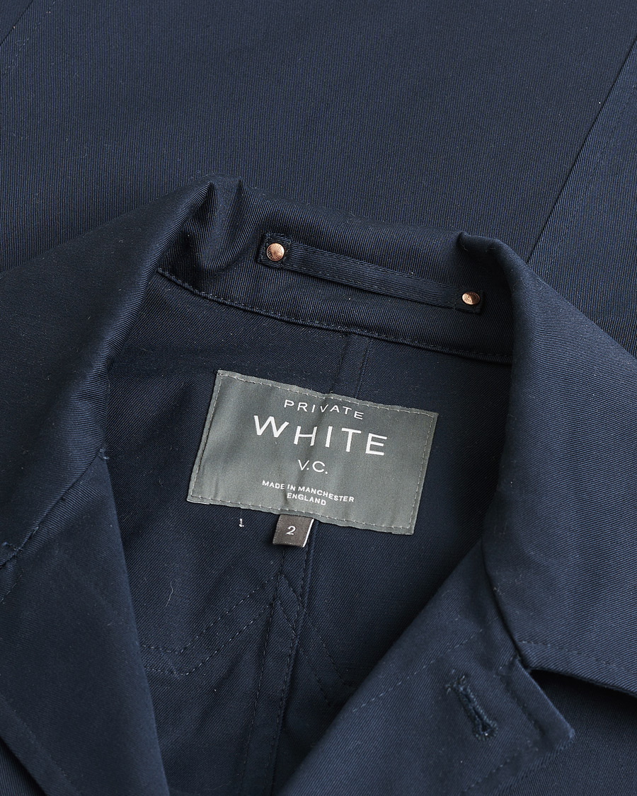 Heren | Pre-owned Overhemden | Pre-owned | Private White V.C. Cotton Overshirt Navy 2 - XS