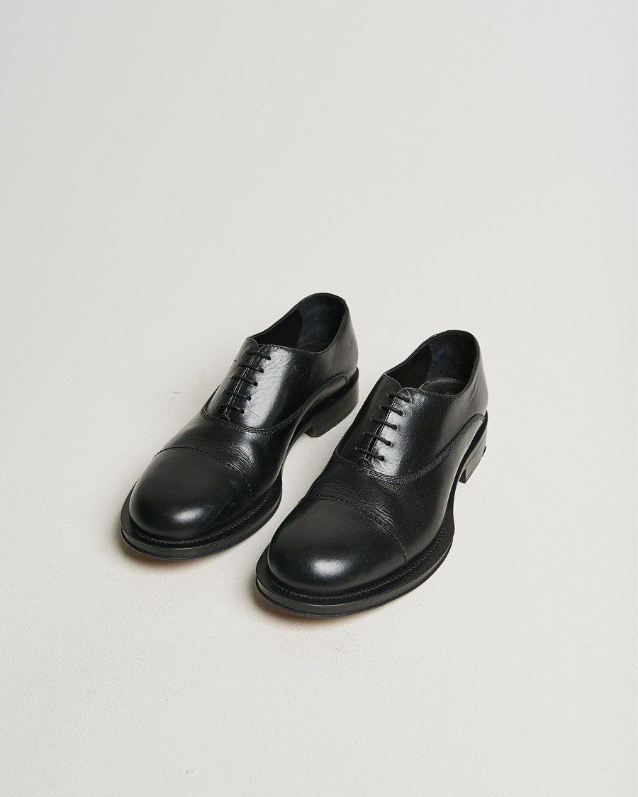 Heren | Lanvin Leather Derby Black Calf | Pre-owned | Lanvin Leather Derby Black Calf