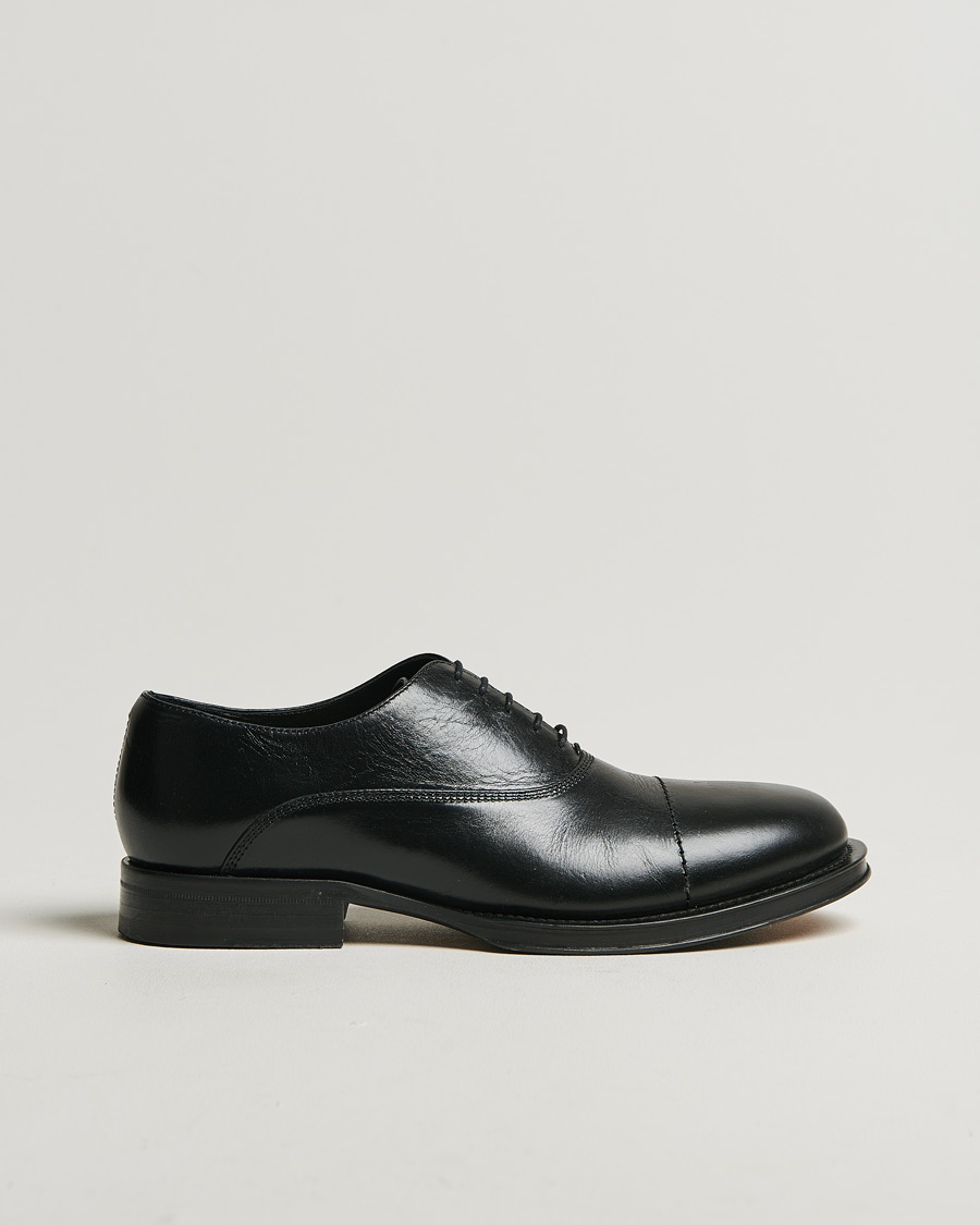 Heren | Lanvin Leather Derby Black Calf | Pre-owned | Lanvin Leather Derby Black Calf