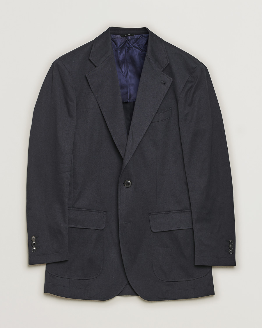 Heren | Pre-owned Blazers | Pre-owned | Berg&Berg Cotton Blazer Navy 48