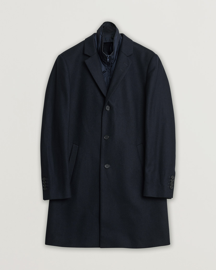 Heren | Pre-owned Jassen | Pre-owned | Tiger of Sweden Netley Wool Coat Navy 48