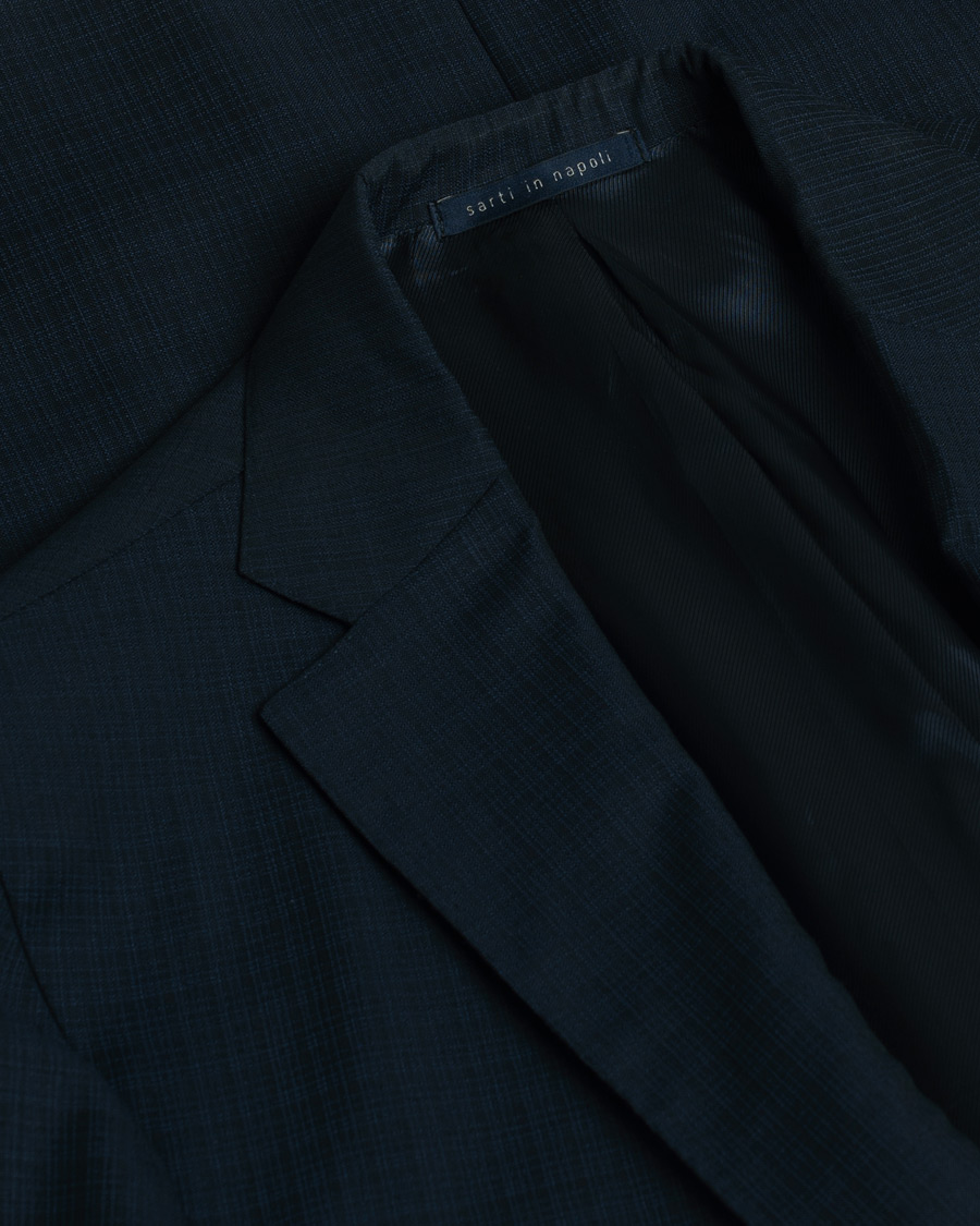Heren | Blazers | Pre-owned | Gaiola Napoli Single Breasted Wool Suit Navy 50