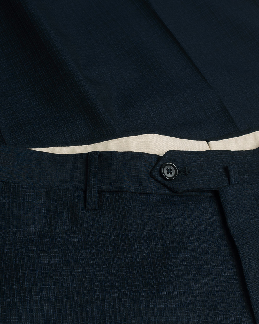 Heren | Blazers | Pre-owned | Gaiola Napoli Single Breasted Wool Suit Navy 50