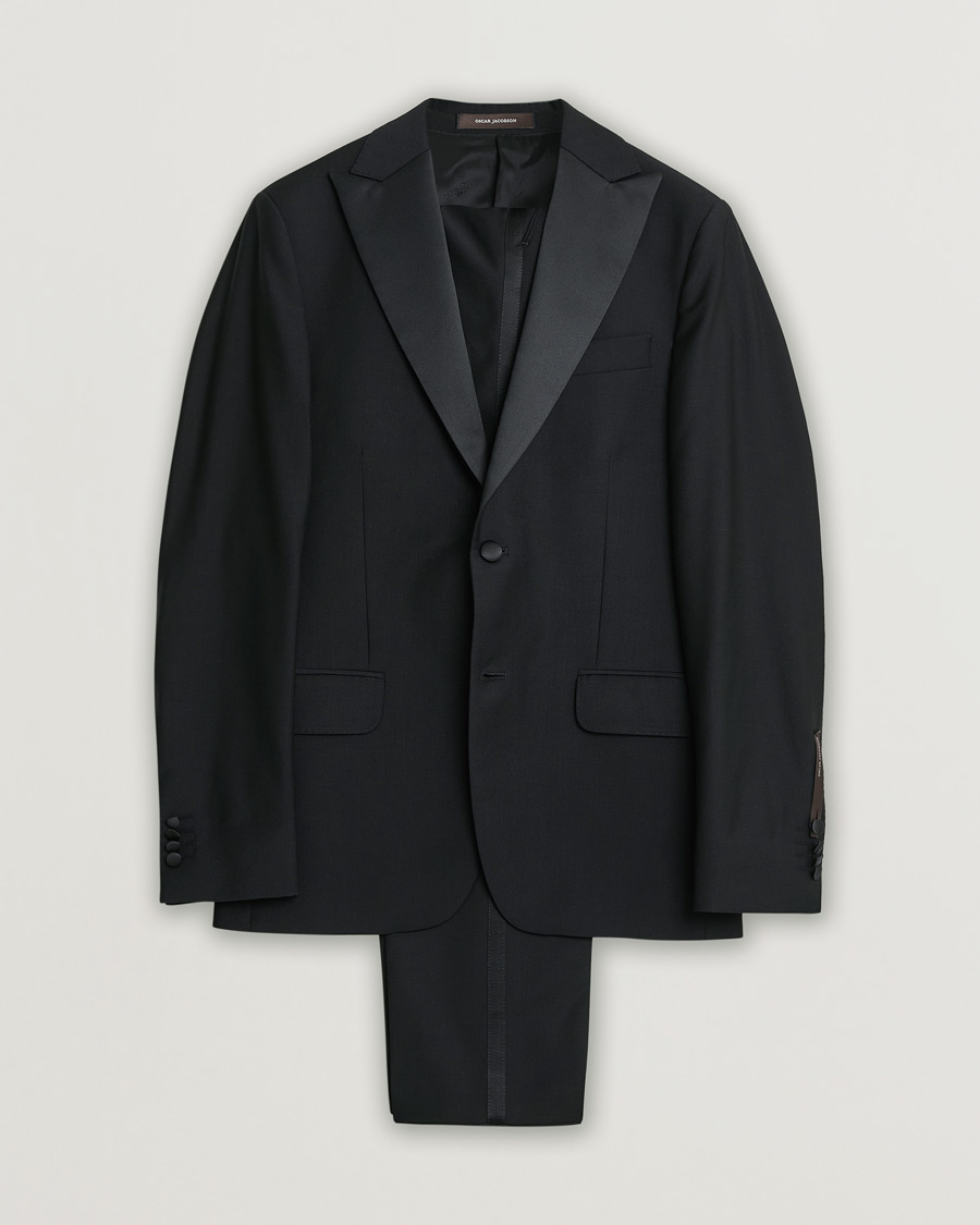 Heren | Pre-owned Pakken | Pre-owned | Oscar Jacobson Elder & Denz Wool Tuxedo Black 46