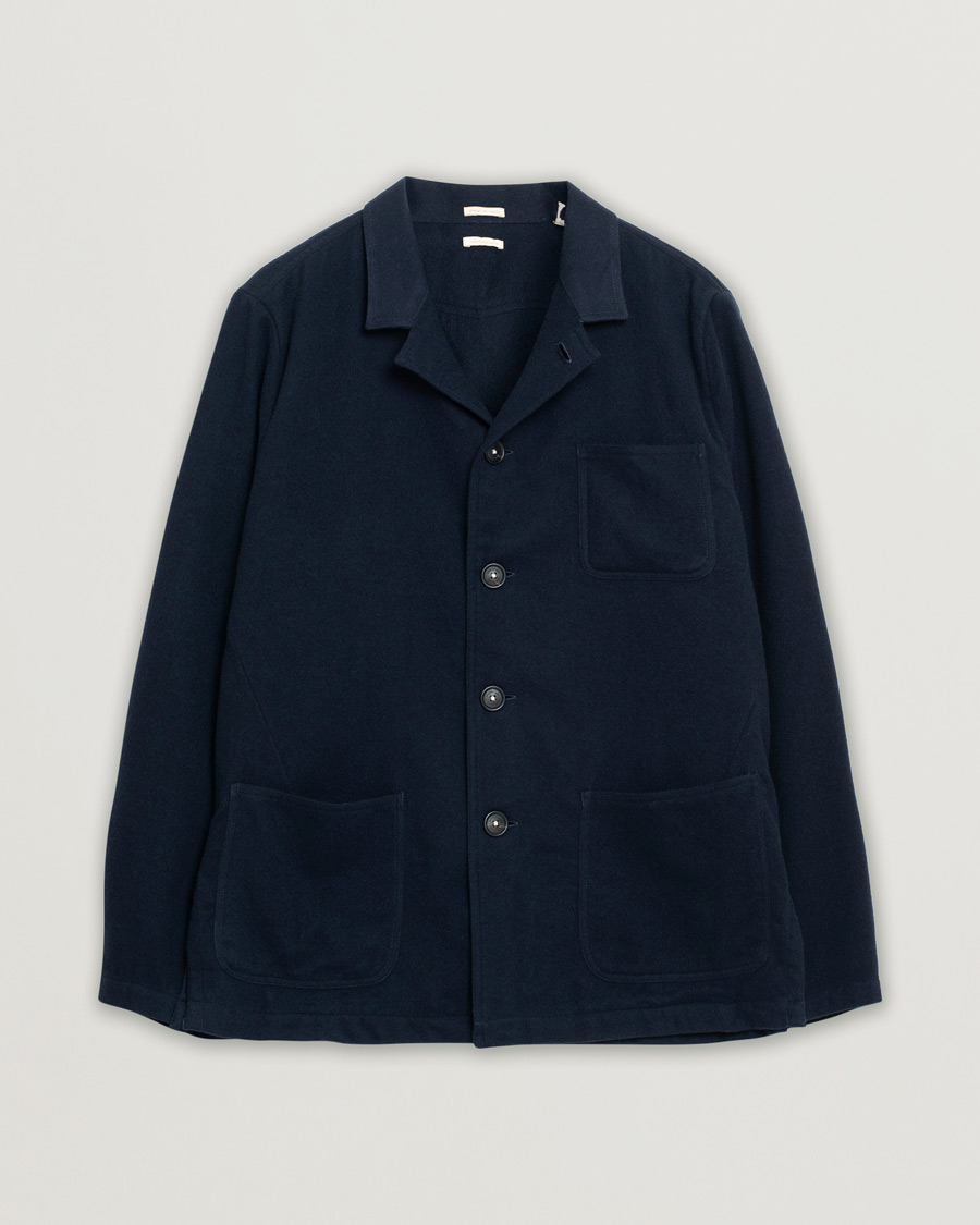 Heren | Jassen | Pre-owned | Massimo Alba Florida Wool, Silk & Cashmere Shirt Jacket Navy M