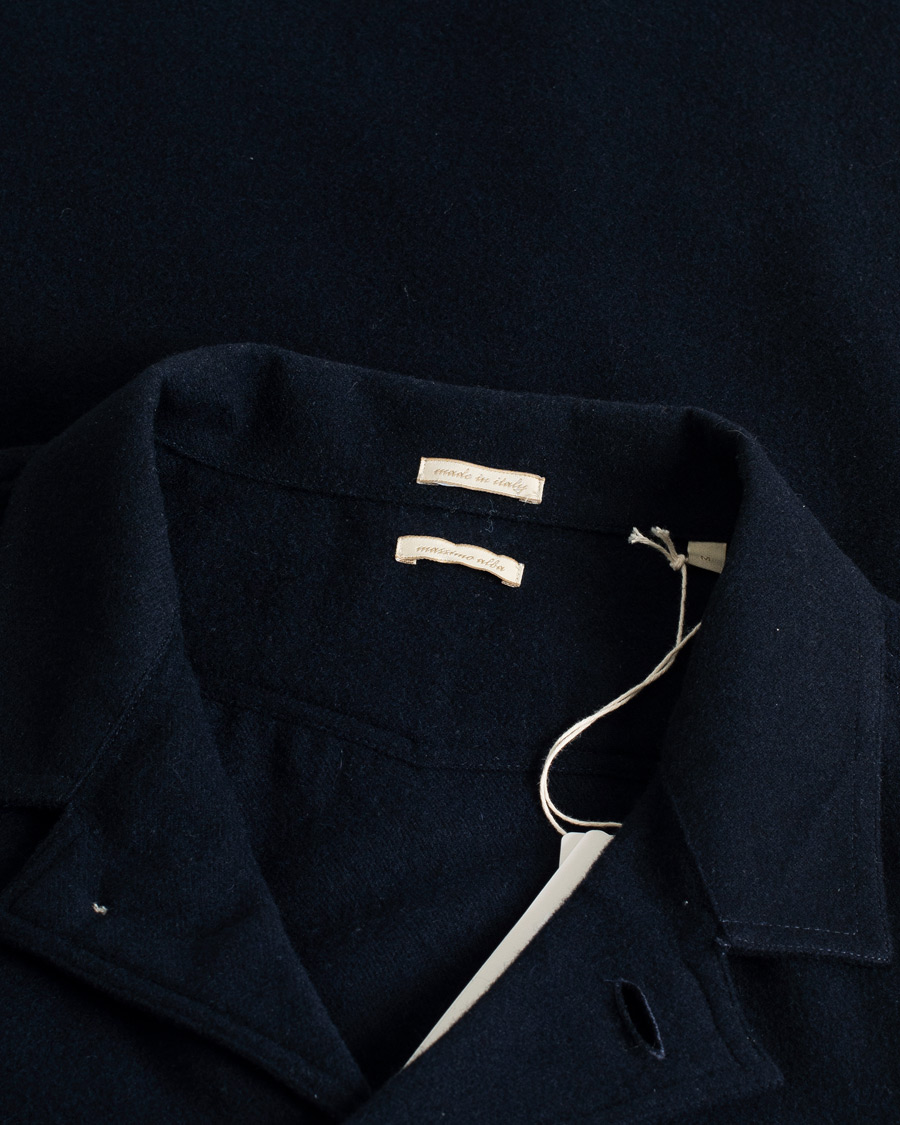 Heren | Jassen | Pre-owned | Massimo Alba Florida Wool, Silk & Cashmere Shirt Jacket Navy M