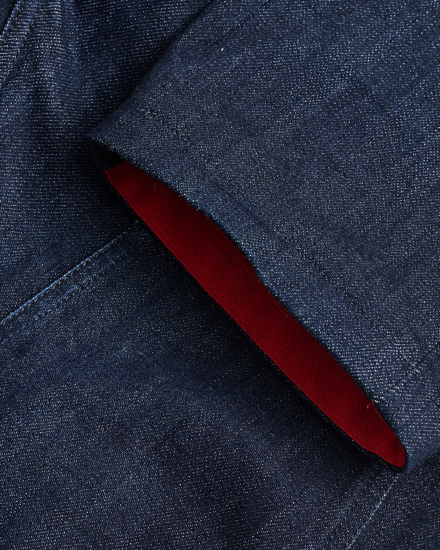 Heren | Pre-owned Jeans | Pre-owned | Kiton Slim Fit Stretch Jeans Dark Blue Wash W32