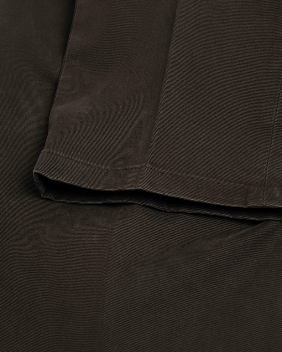 Heren | Broeken | Pre-owned | Incotex Slim Fit Cotton Stretch Chinos Dark Brown