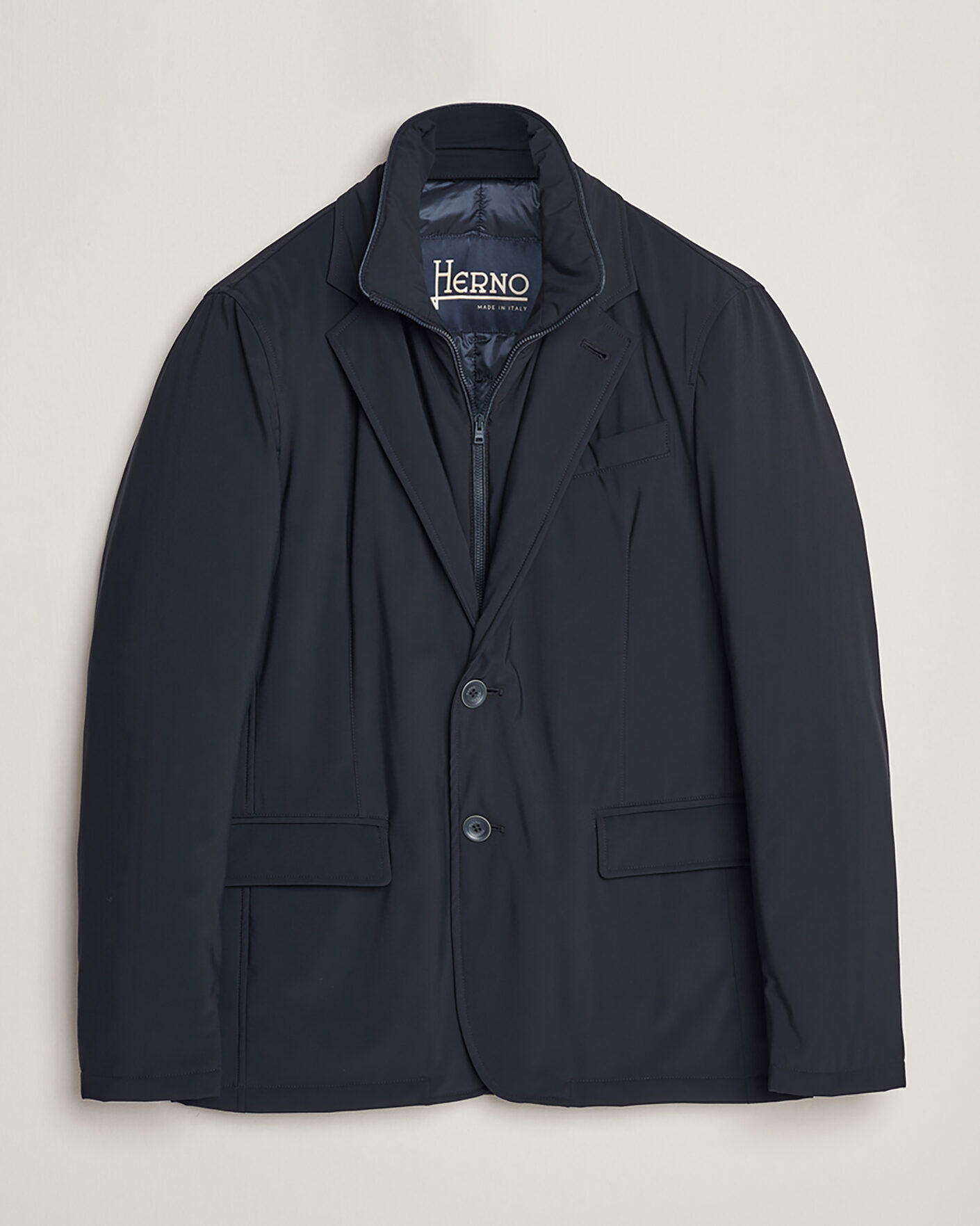Heren | Pre-owned Jassen | Pre-owned | Herno Nylon City Blazer Navy 50
