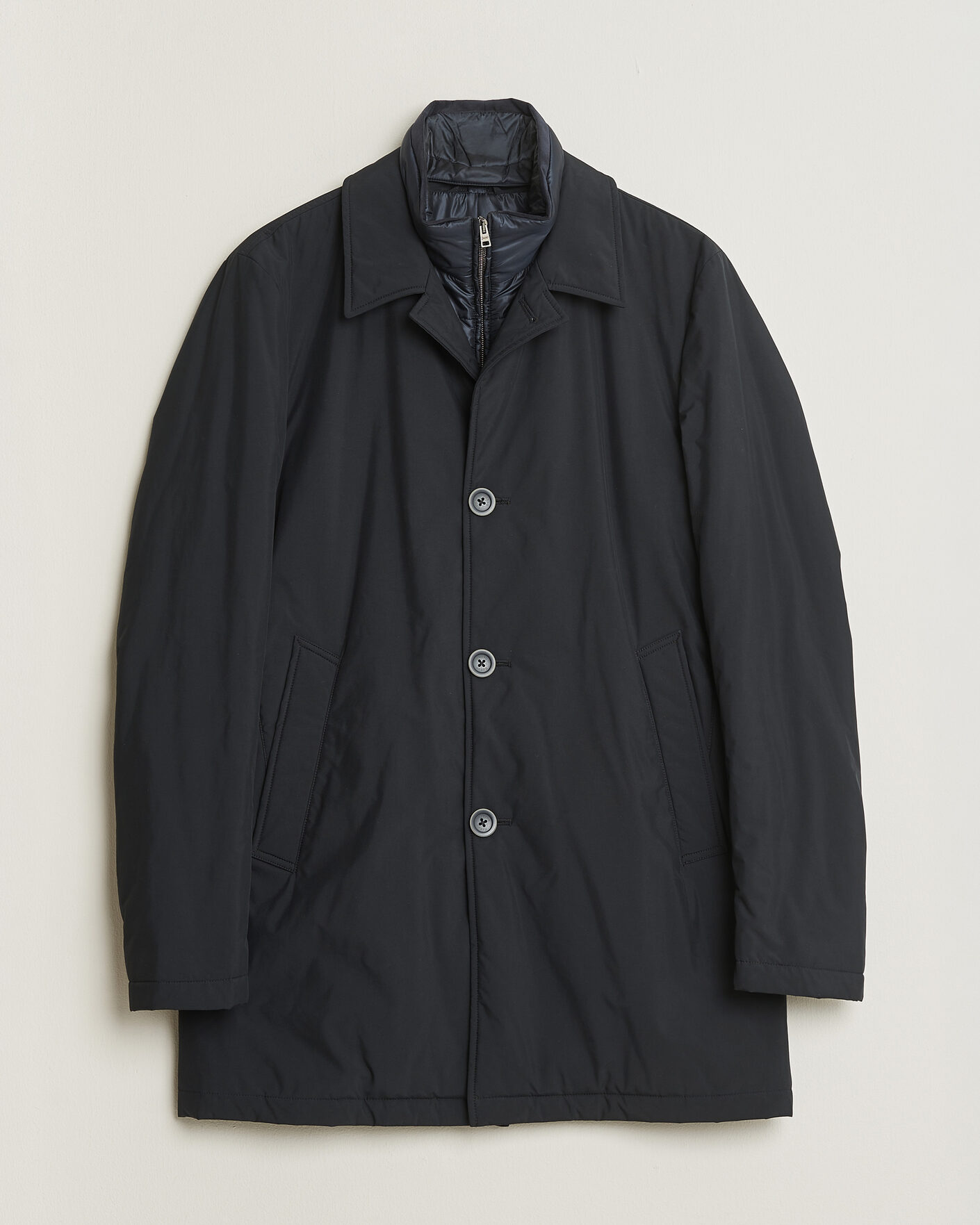 Heren | Pre-owned Jassen | Herno | Nylon City Coat Navy 50