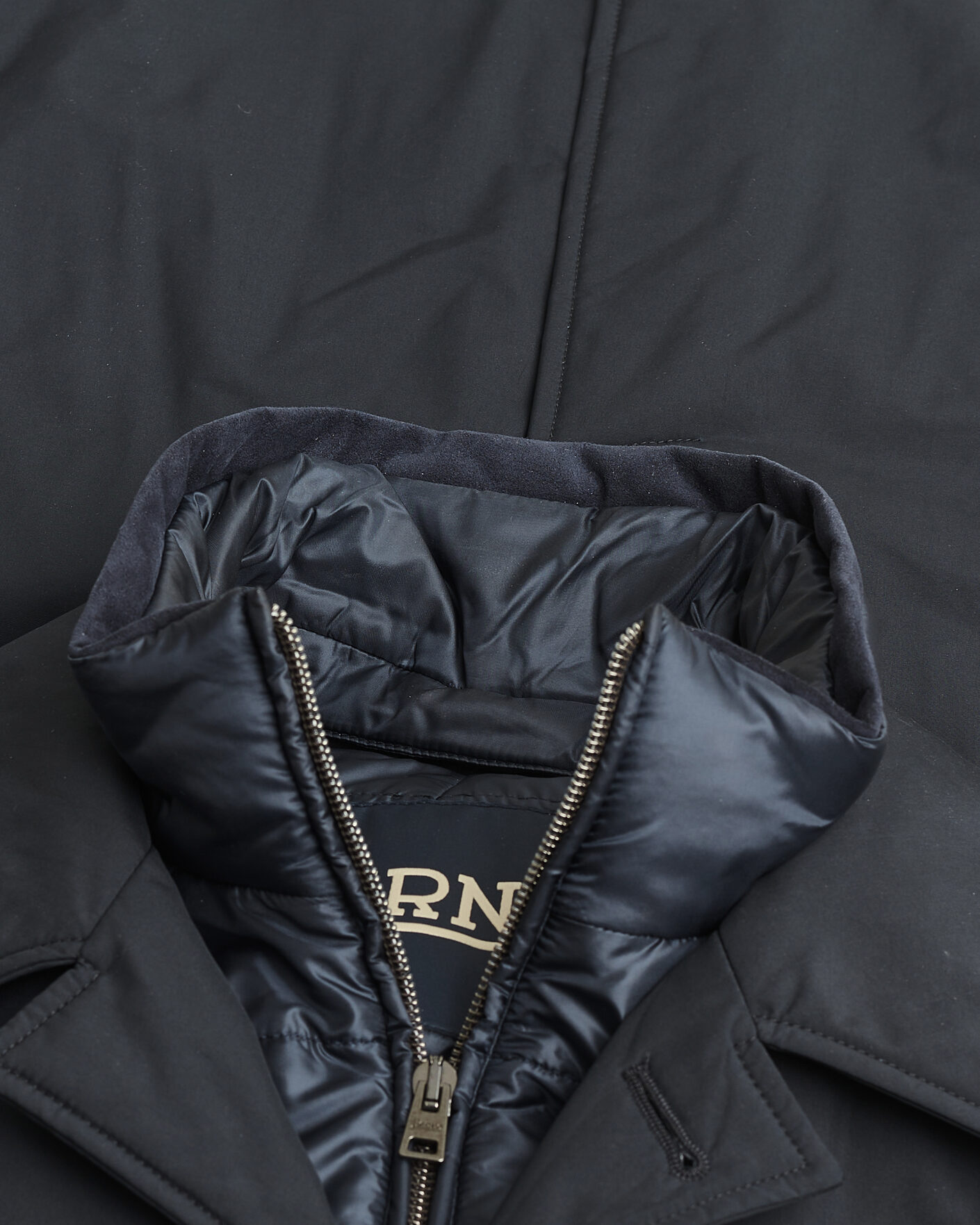 Heren | Pre-owned Jassen | Herno | Nylon City Coat Navy 50
