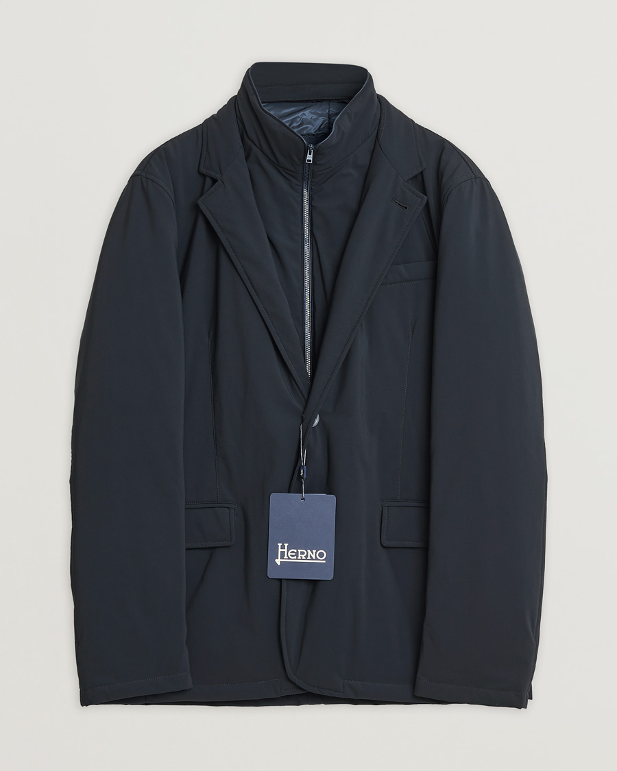 Heren | Jassen | Pre-owned | Herno Nylon City Blazer Navy