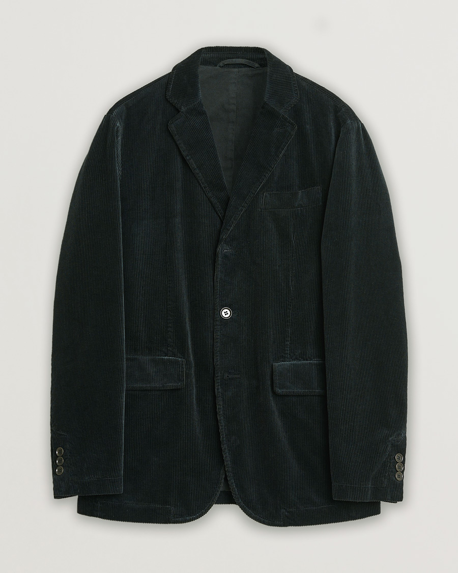 Heren | Pre-owned Blazers | Pre-owned | Aspesi Corduroy Blazer Emerald S