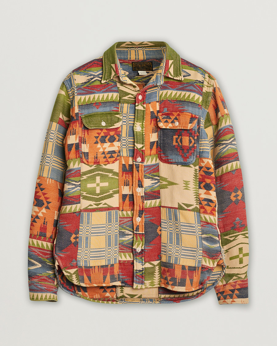 Heren | Pre-owned Overhemden | Pre-owned | RRL Matlock Patchwork Workshirt Red/Multi M