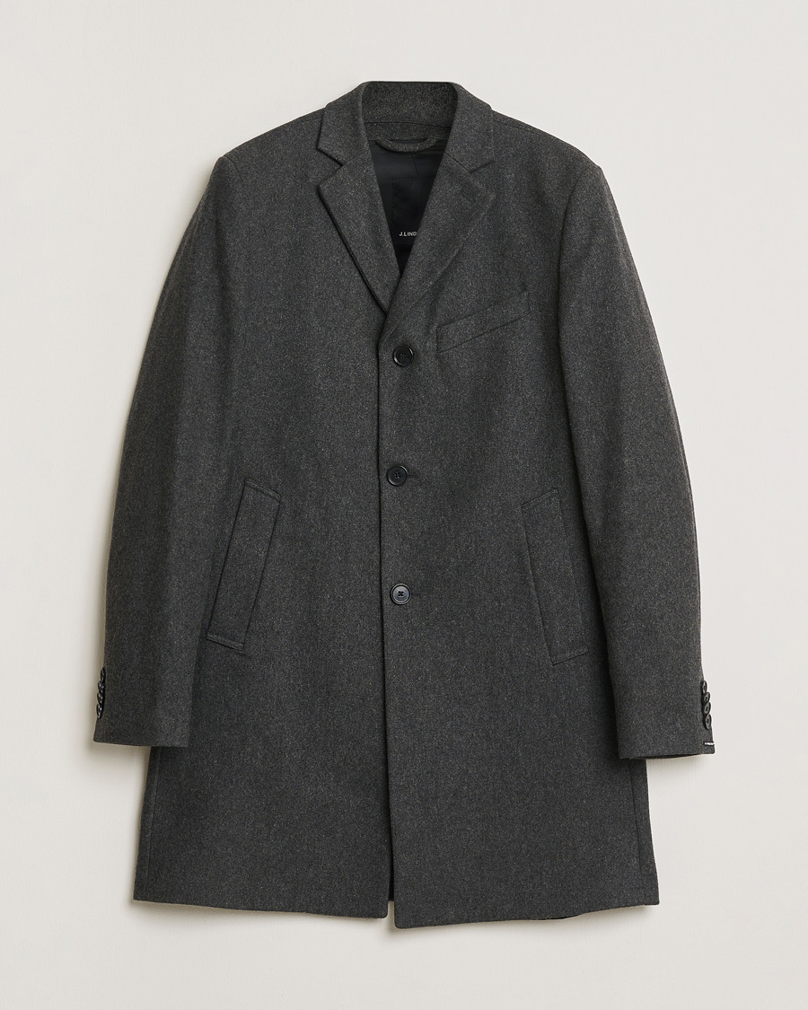 Heren | Pre-owned Jassen | Pre-owned | J.Lindeberg Wool Coat Grey 50