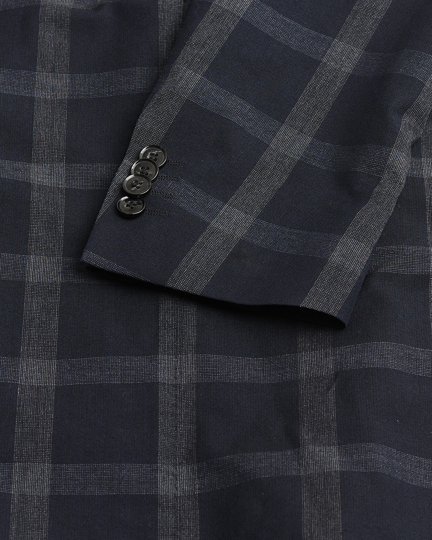 Heren | Pre-owned Blazers | Pre-owned | Oscar Jacobson Epic Checked Wool Blazer Blue 52