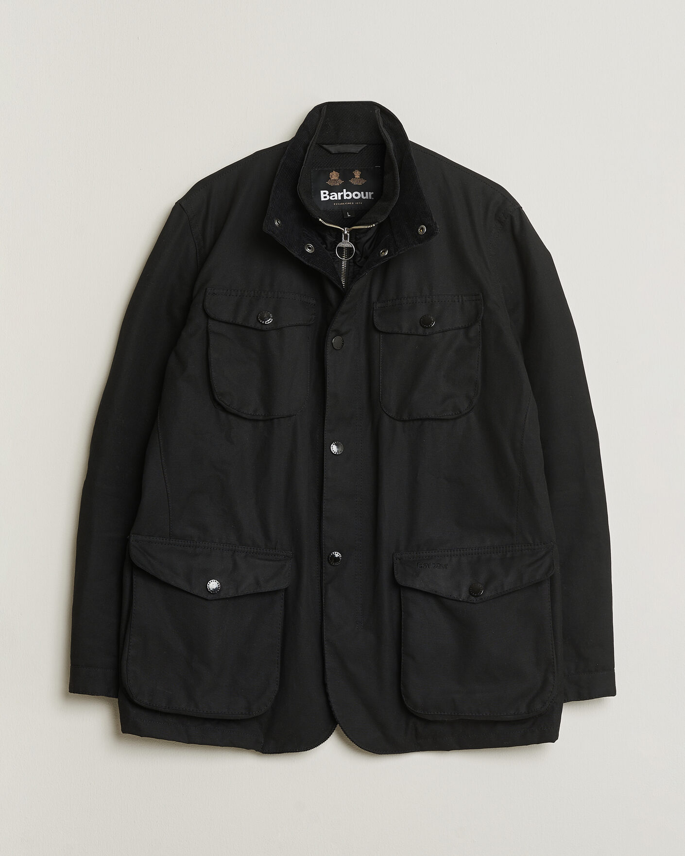 Heren | Pre-owned Jassen | Pre-owned | Barbour Lifestyle Ogston Waxed Jacket Black L