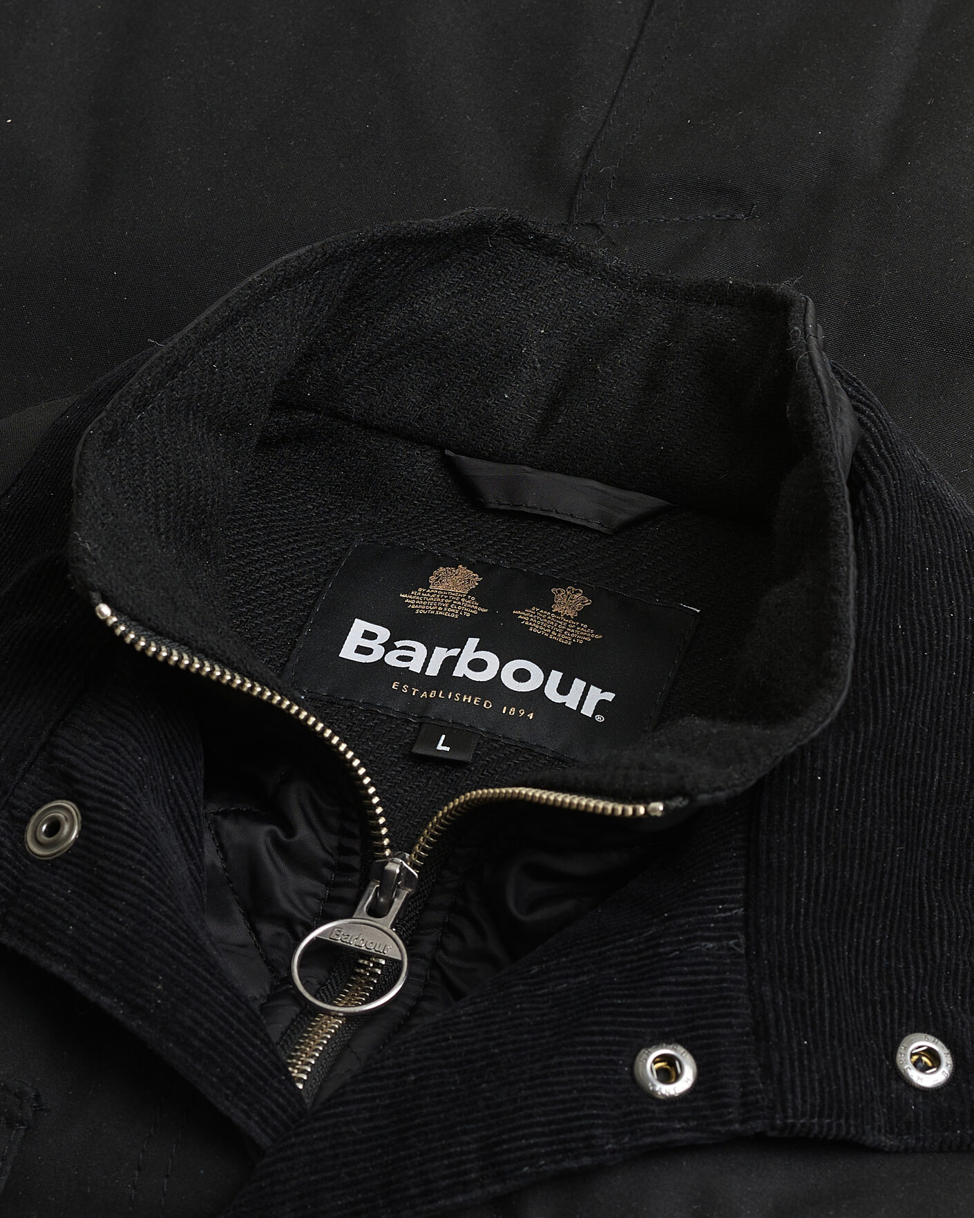 Heren | Pre-owned Jassen | Pre-owned | Barbour Lifestyle Ogston Waxed Jacket Black L