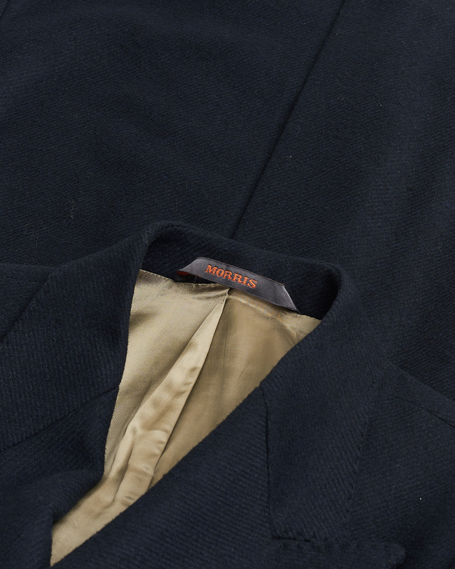 Heren | Pre-owned Jassen | Pre-owned | Morris Double Breasted Wool Coat Navy 48