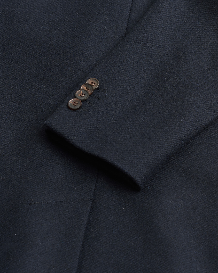Heren | Pre-owned Jassen | Pre-owned | Morris Double Breasted Wool Coat Navy 48