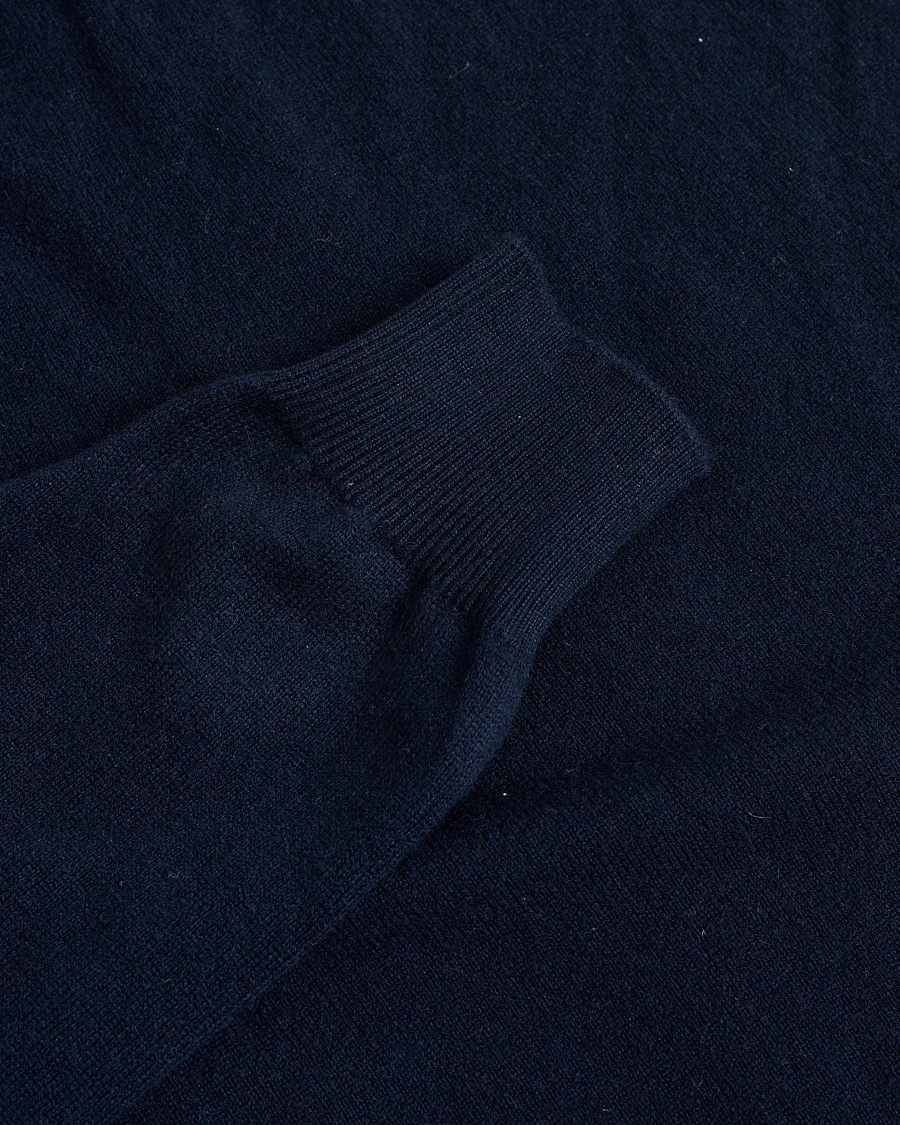 Heren | Pre-owned Truien | Pre-owned | Fedeli Cashmere Full Zip Navy 48